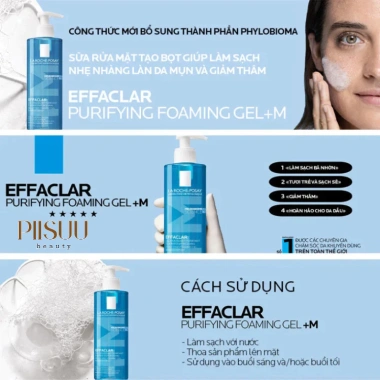 Sữa Rửa Mặt La Roche-Posay Effaclar Purifying Foaming Gel 400ml Giảm nhờn sạch mụn giá 199k 6