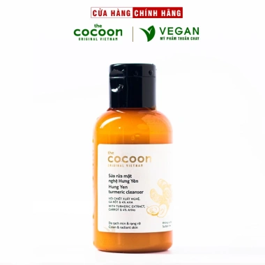 Sữa rửa mặt nghệ Hưng Yên Cocoon 140ml - Dưỡng sáng mịn da, thuần chay VEGAN