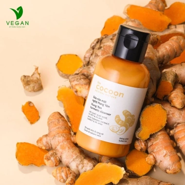 Sữa rửa mặt nghệ Hưng Yên Cocoon 140ml - Dưỡng sáng mịn da, thuần chay VEGAN