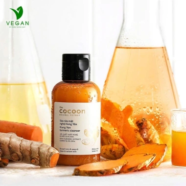 Sữa rửa mặt nghệ Hưng Yên Cocoon 140ml - Dưỡng sáng mịn da, thuần chay VEGAN