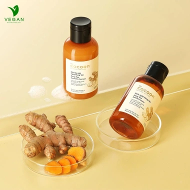Sữa rửa mặt nghệ Hưng Yên Cocoon 140ml - Dưỡng sáng mịn da, thuần chay VEGAN