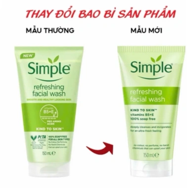 Sữa Rửa Mặt Simple 150ml 3 màu cho mọi loại da - giảm giá chỉ 92.000 đồng 4