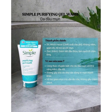 Sữa Rửa Mặt Simple 150ml 3 màu cho mọi loại da - giảm giá chỉ 92.000 đồng 10