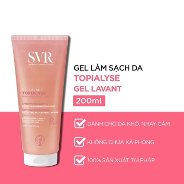 Sữa Rửa Mặt SVR TOPIALYSE Gel Lavant Da Khô Nhạy Cảm 55-400ml Giá 200k