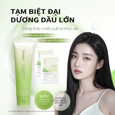 Sữa rửa mặt Tràm Trà Úc ICESEA 100g - Kiềm dầu, giảm mụn, da dầu, giá 159k