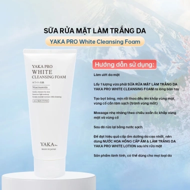 Sữa rửa mặt YAKA PRO White Cleansing Foam - Làm trắng da, làm sạch sâu, loại bỏ dầu thừa, giảm giá 330.650₫