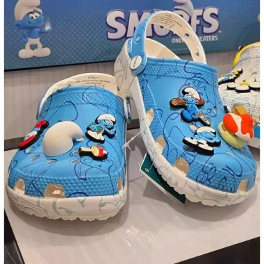 Sục Dép Cá Sấu X Smurf Xì Trum Unisex cho Người Lớn & Trẻ Em - Giá chỉ 420.000 VNĐ