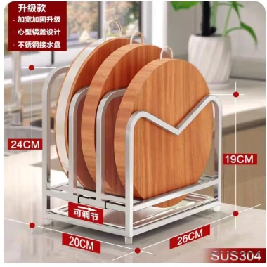 Súng Xám Bếp Giá Đỡ Đồ Thép Không Gỉ 304 Đa Năng, Đặt Dao, Thớt, Đồ Bếp 6