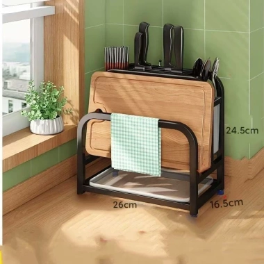 Súng Xám Bếp Giá Đỡ Đồ Thép Không Gỉ 304 Đa Năng, Đặt Dao, Thớt, Đồ Bếp 10