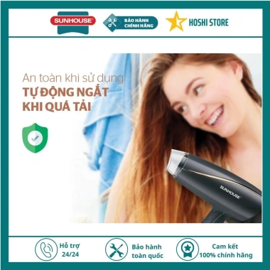 SUNHOUSE SHD2.306 sấy tóc chính hãng, nóng mát, bảo hành 12 tháng, giá 225.000 VND