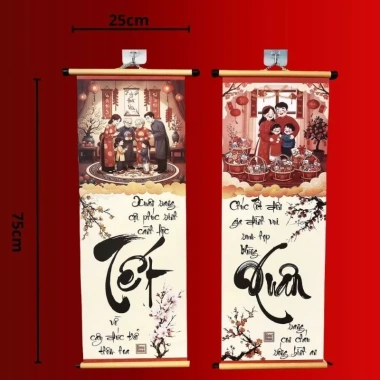 Sunny decor Bộ Câu Đối Thư Pháp Tết 2.026 Bính Ngọ - Treo Cửa, Trang Trí Phòng Khách & Phòng Làm Việc Sang Trọng, Giá Ưu Đãi 56k