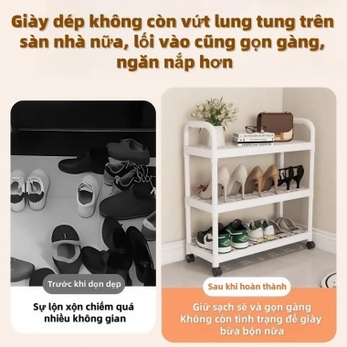 Sweven Home Kệ giày dép thép cao cấp gấp gọn 4 tầng - Đa năng, giá chỉ 56.132₫ 3