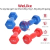 Tạ tay Welike 0,5-2kg tập gym yoga tại nhà lõi gang bọc cao su chống xước giá 37.700đ