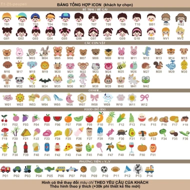 Tag dán balo thêu tên, ICON & thêu yêu cầu – Peu.péti, giảm còn 106.000₫