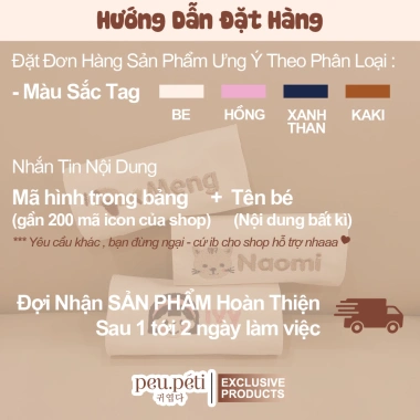 Tag dán balo thêu tên, ICON & thêu yêu cầu – Peu.péti, giảm còn 106.000₫