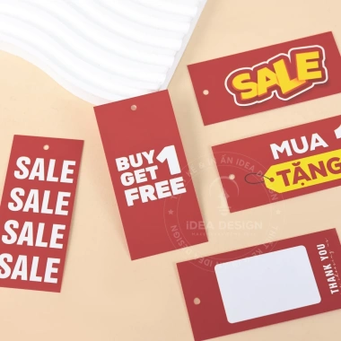 Tag SALE 9x4cm - Thẻ giảm giá, mua 1 tặng 1, treo sale, giá chỉ 20.000đ