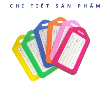 Tag tên vali nhựa cao cấp - Thẻ đeo, bảng tên, treo hành lý, màu sắc, trendy 17k