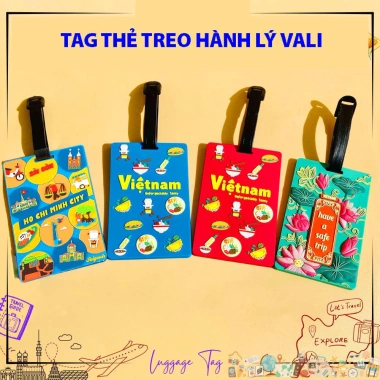 Tag treo hành lý PVC - Quà tặng lưu niệm Du lịch Việt Nam, giá chỉ 75.000đ