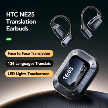 Tai nghe AI HTC NE25 - Dịch thuật thời gian thực, Bluetooth, không dây, bảo hành 1 năm