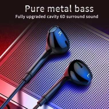 Tai nghe bán trong tai 142mm âm thanh vòm 6D, mic jack 3.5mm, dây thoải mái - Giá chỉ 106.700₫