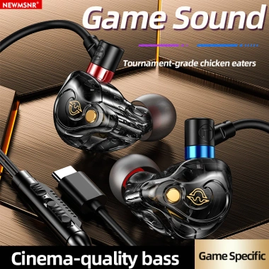 Tai nghe Bass 8D NEWMSNR Mic siêu HD, giảm tiếng ồn, TYPE-C, chống mồ hôi và nước, giá 109.000₫