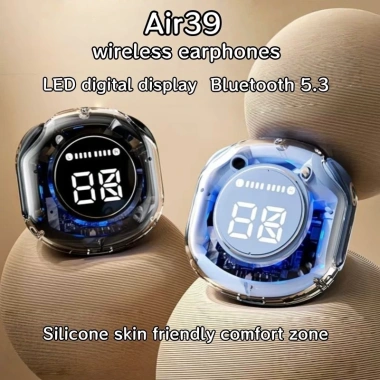 Tai nghe Bluetooth 5.3 Air39, vỏ trong suốt, màn hình số thông minh, cảm ứng gọi - 69.999 VND 2