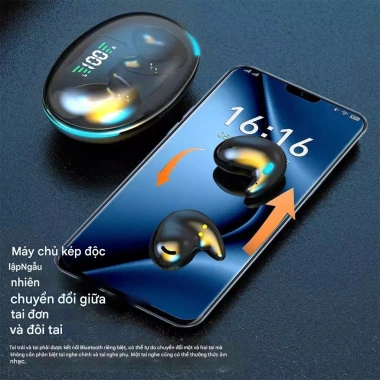 Tai Nghe Bluetooth 5.3 TWS Mini X55/F9/M10/M100 PRO, IPX5 Chống Nước, Giảm Ồn, LED, Giá 55k