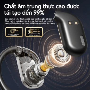 Tai nghe Bluetooth 5.4 không dây – Loa siêu trầm, micro, màn hình pin LED, chỉ 439.780₫