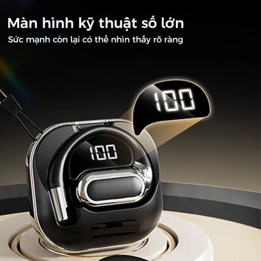 Tai nghe Bluetooth 5.4 không dây thể thao HIFI, hở lưng ồn, mic và LED, tuổi thọ dài - 198k 7