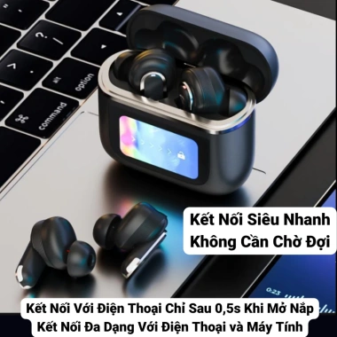 Tai nghe Bluetooth 5.4 V8 không dây, cảm ứng LCD, ANC, âm thanh cực đã - 139k 7