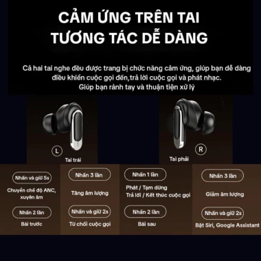 Tai nghe Bluetooth 5.4 V8 không dây, cảm ứng LCD, ANC, âm thanh cực đã - 139k 8