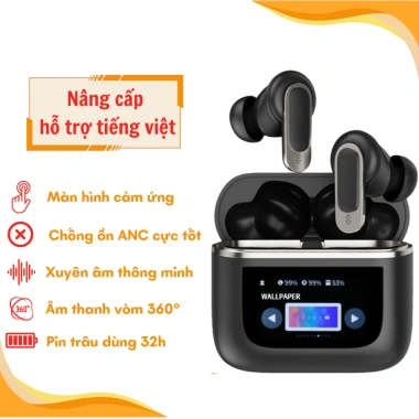 Tai nghe Bluetooth 5.4 V8 không dây, cảm ứng LCD, ANC, âm thanh cực đã - 139k 10