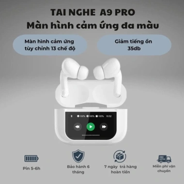 Tai Nghe Bluetooth A9 - Màn Hình LED, Mic, Chống Ồn Chủ Động, Pin Cực Trâu, Chống Thấm Nước, Giá 279.000đ 3