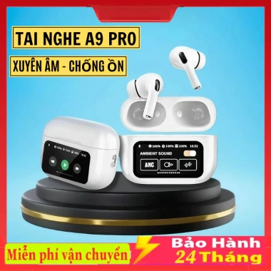 Tai Nghe Bluetooth A9 Pro Không Dây – Game Siêu Mượt, Bass Mạnh, Màn Hình & Nút Cảm Ứng, HIFI, Giá 189.000đ