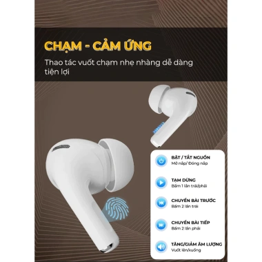 Tai Nghe Bluetooth A9 Pro Pin Trâu, Cảm Ứng Tự Động, Chống Nước, Chống Ồn, LED Hiển Thị, 189k