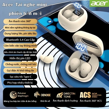 Tai Nghe Bluetooth Acer Mini Không Dây Siêu Nhỏ Ẩn - Đeo Tai Gọn Học Sinh Thể Thao, Giá 183.200 VND 2