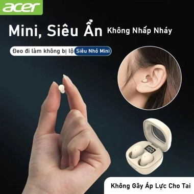 Tai Nghe Bluetooth Acer Mini Không Dây Siêu Nhỏ Ẩn - Đeo Tai Gọn Học Sinh Thể Thao, Giá 183.200 VND 3