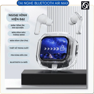 Tai Nghe Bluetooth Air Max - Màn Hình Cảm Ứng, Pin 24h, Âm Thanh Siêu Hay, Thiết Kế Hiện Đại 48.000₫