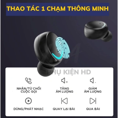 Tai nghe Bluetooth AMOI F9 PRO bản Quốc tế – Bass treble mạnh, chạm cảm ứng, chống nước IPX5, không dây, 169k 4