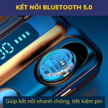 Tai nghe Bluetooth AMOI F9 PRO bản Quốc tế – Bass treble mạnh, chạm cảm ứng, chống nước IPX5, không dây, 169k 9