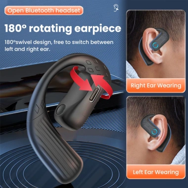 Tai Nghe Bluetooth B01 Xoay Nút Tai Đơn OWS Pin Lớn Không Dây, Chờ 54.000₫