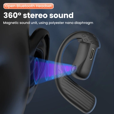 Tai Nghe Bluetooth B01 Xoay Nút Tai Đơn OWS Pin Lớn Không Dây, Chờ 54.000₫