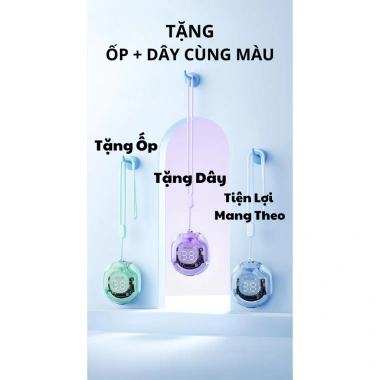 Tai nghe Bluetooth B45 nhét tai trong suốt, LED, bass mạnh, Mic, tặng Ốp và Dây, chỉ 99.000₫ 9