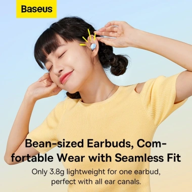 Tai Nghe Bluetooth Baseus WM02 Chính Hãng - Nhỏ Gọn, Bluetooth 5.3, Pin 25H, Mic Rõ, App Điều Khiển - 350.000