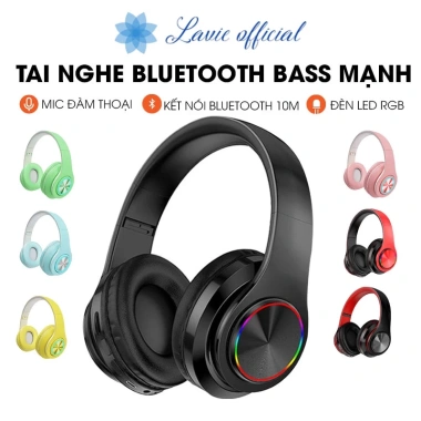 Tai Nghe Bluetooth Chụp Tai Gaming Không Dây Mic Hifi Bass Mạnh Mẽ Giá 142k