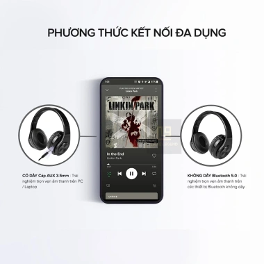 Tai Nghe Bluetooth Chụp Tai Gaming Không Dây Mic Hifi Bass Mạnh Mẽ Giá 142k