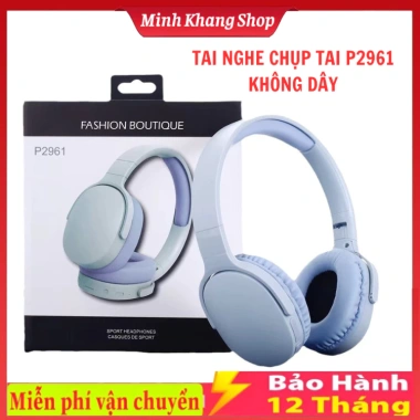 Tai Nghe Bluetooth Chụp Tai P2.961 - Mic, Âm Bass Cực Chất, Bảo Hành 12 Tháng, 51.999₫