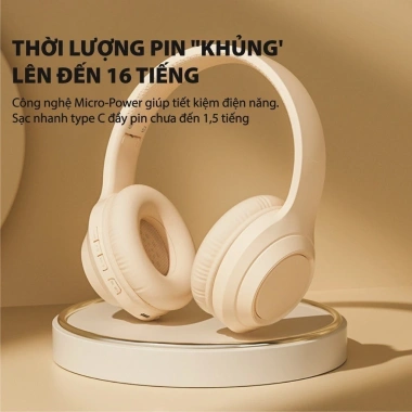 Tai Nghe Bluetooth DR58 Chụp Tai - Âm Thanh Hay, Chống Ồn, Sạc Type-C, Pin Trâu, Gấp Gọn, 119k