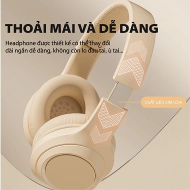 Tai Nghe Bluetooth DR58 Chụp Tai - Âm Thanh Hay, Chống Ồn, Sạc Type-C, Pin Trâu, Gấp Gọn, 119k
