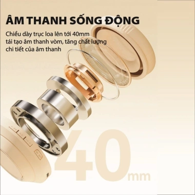 Tai Nghe Bluetooth DR58 Chụp Tai - Âm Thanh Hay, Chống Ồn, Sạc Type-C, Pin Trâu, Gấp Gọn, 119k